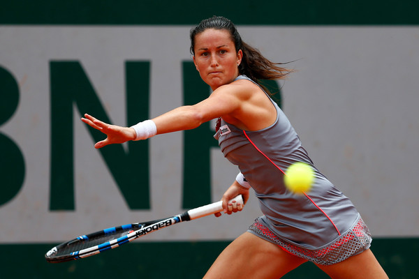 Lara Arruabarrena durante el WTA Budapest 2018 / Punto de Break