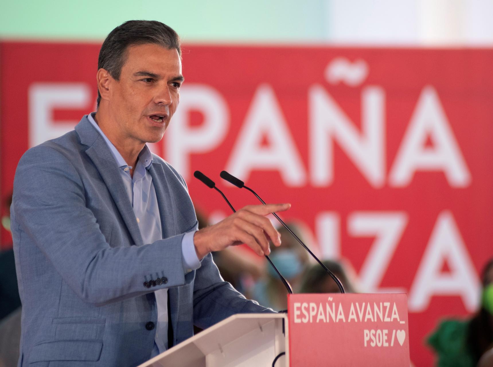 El presidente del Gobierno, Pedro Sánchez durante uno de los primeros mitines del curso / Última Hora