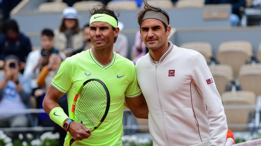 Rafa Nadal junto a Roger Federer / Punto de break