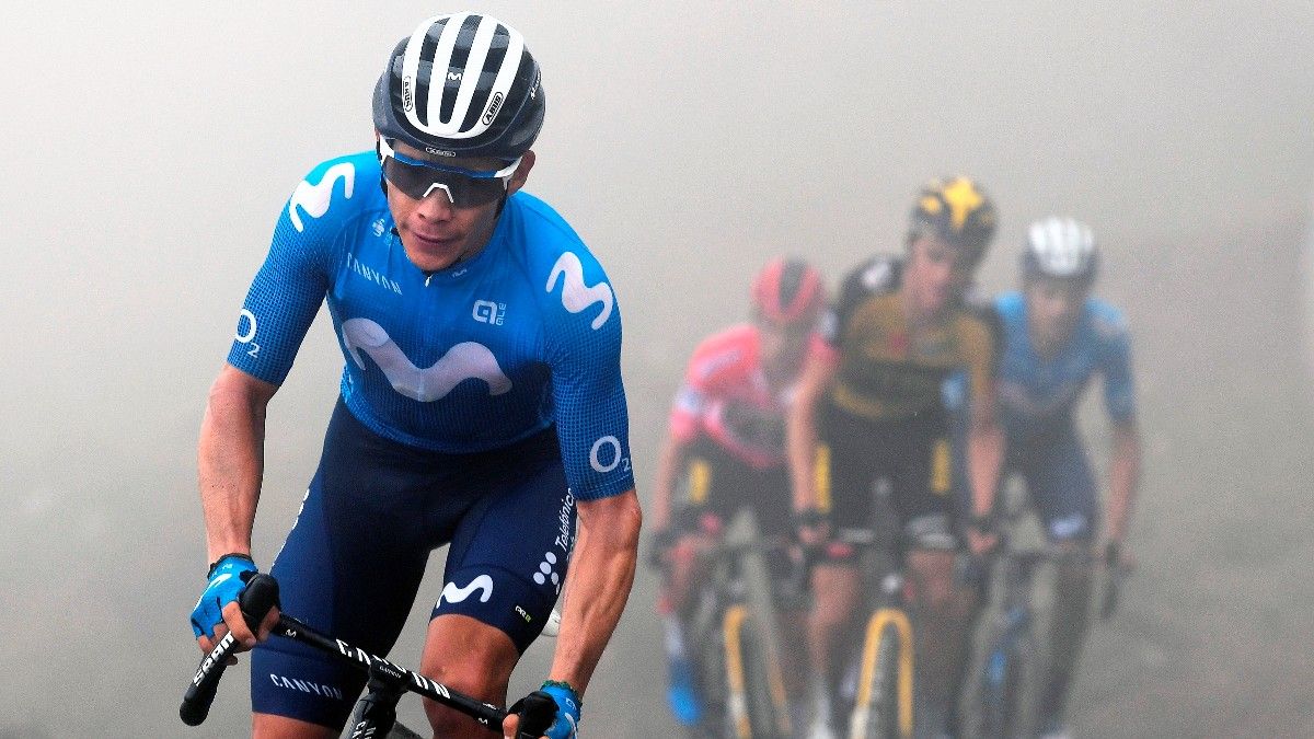 El ciclista de Movistar, "Superman" López no quiso terminar la Vuelta que dominó Primoz Roglic / SPORT 