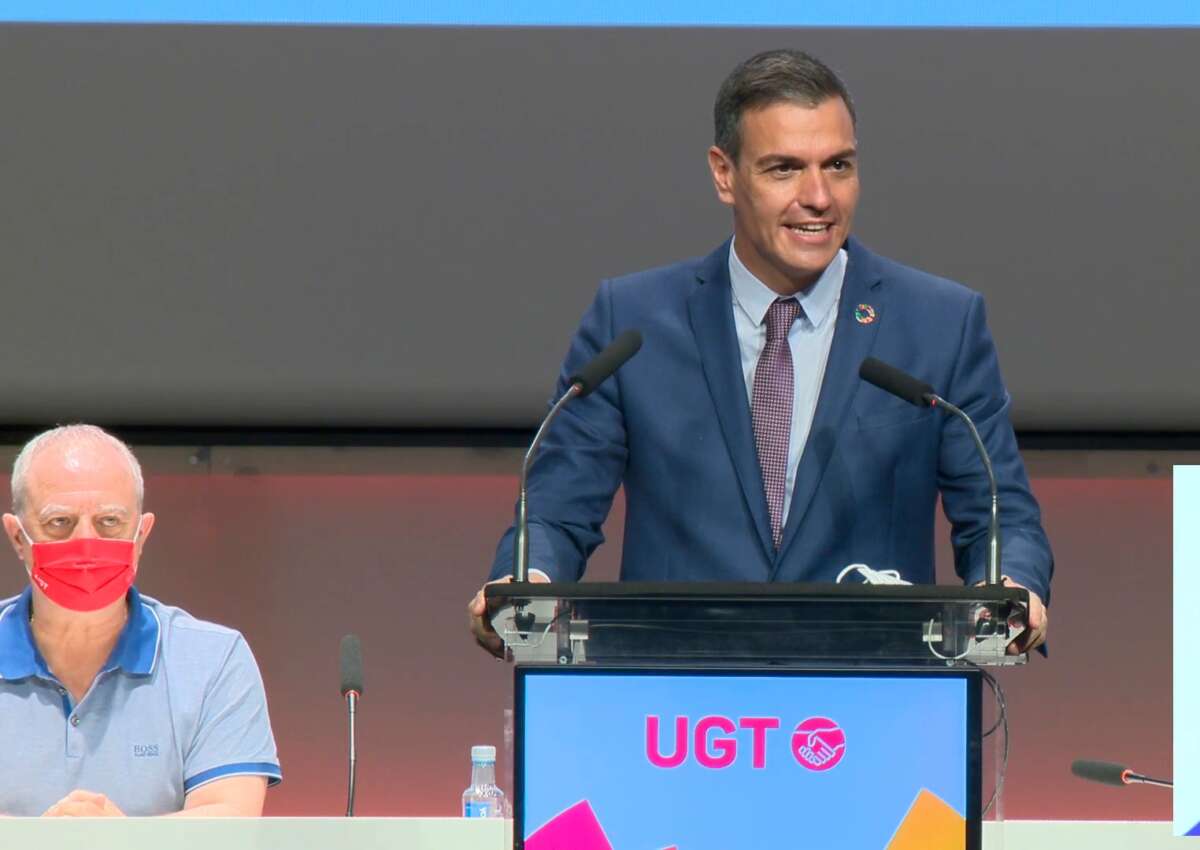 Pedro Sánchez durante el 43 Congreso Confederal de la UGT / Economía Digital