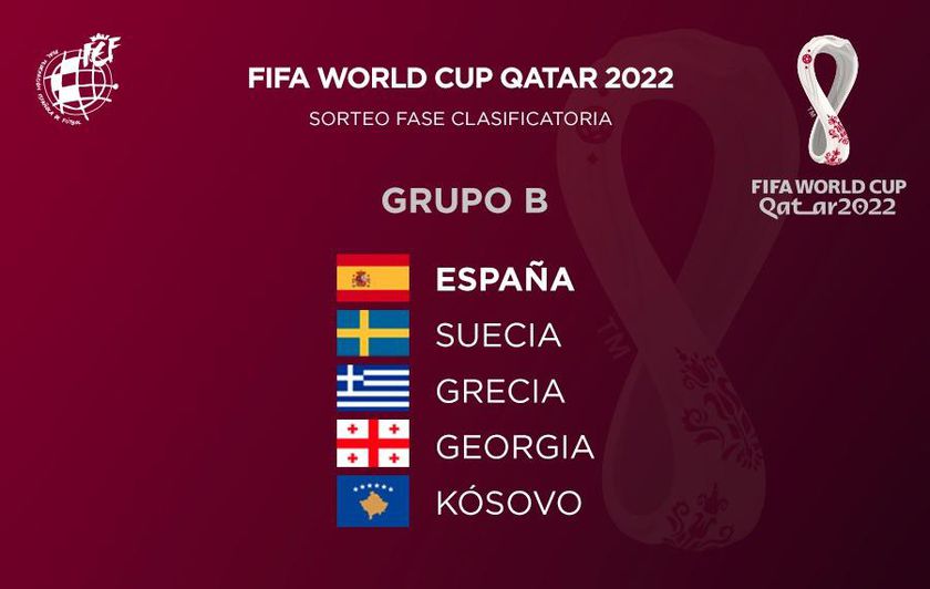 La selección española se enfrentará a Grecia, Suecia, Kosovo y Georgia en la clasificación de Qatar 2022 / Qatar 2022