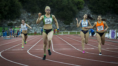 Adiaratou Iglesias durante un campeonato / MARCA