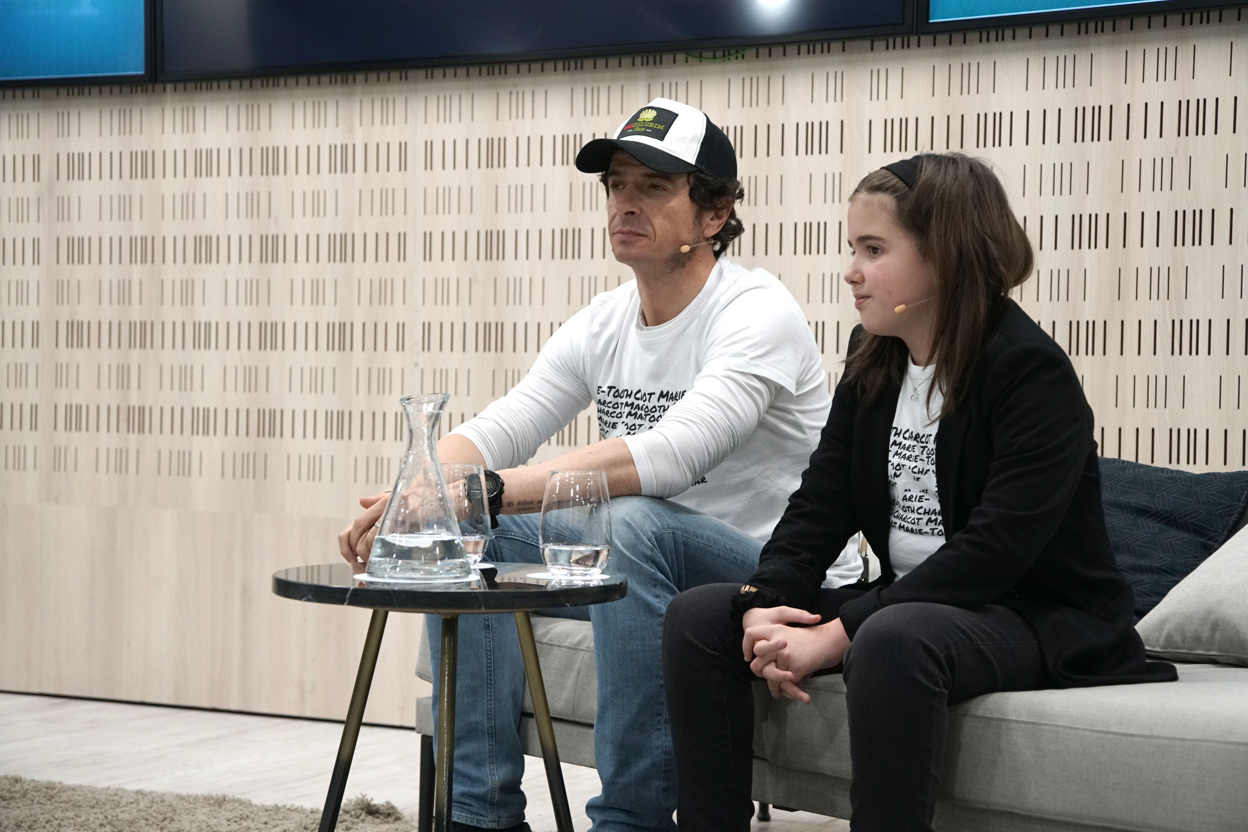 Olivia García acompañada de su padre Alfredo en el acto de presentación de GN Diario / Nacho Carretero