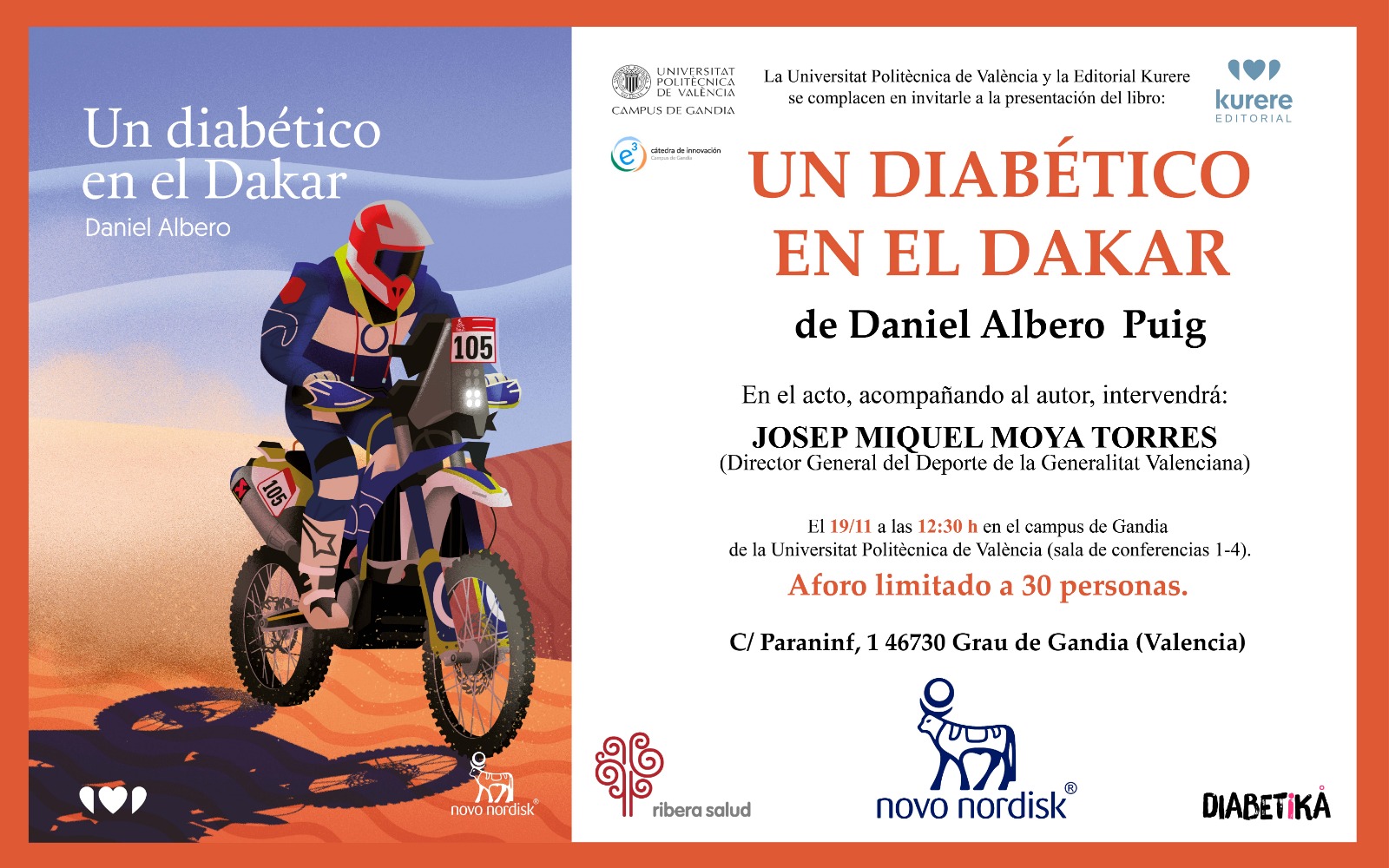 Dani Albero presentó ayer Un Diabético en el Dakar / Dani Albero