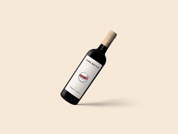 Botella de vino con garantía de sostenibilidad