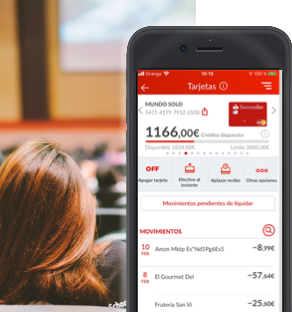 El uso de las app de los bancos crece pero, gran parte de la población prefiere realizar los pagos en efectivo / Banco Santander 