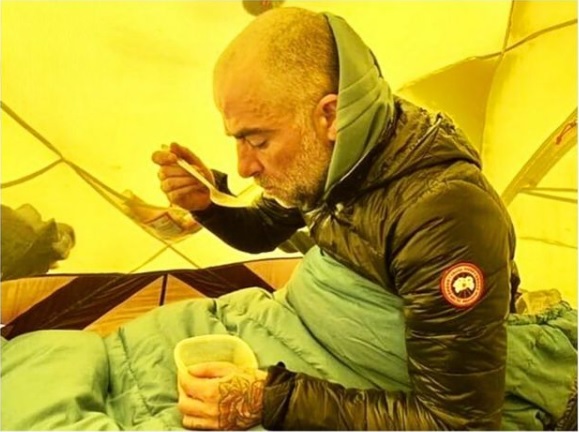 Rubén López durante su última experiencia en el Aconcagua / Instagram 