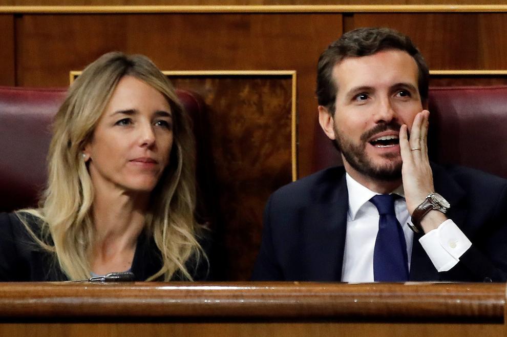 Casado junto a la portavoz parlamentaria de su partido, Cayetana Álvarez de Toledo / Infolibre