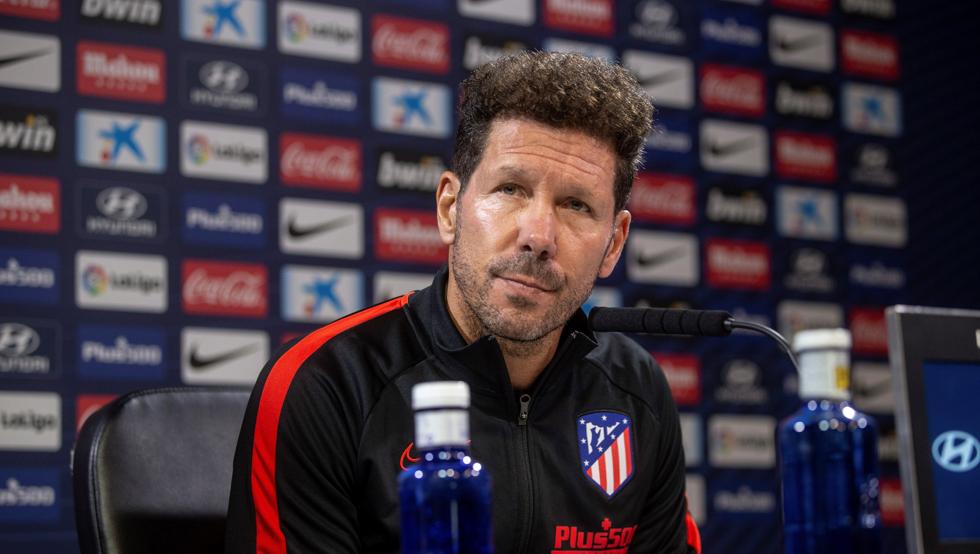 Simeone durante una rueda de prensa / Mundo Deportivo