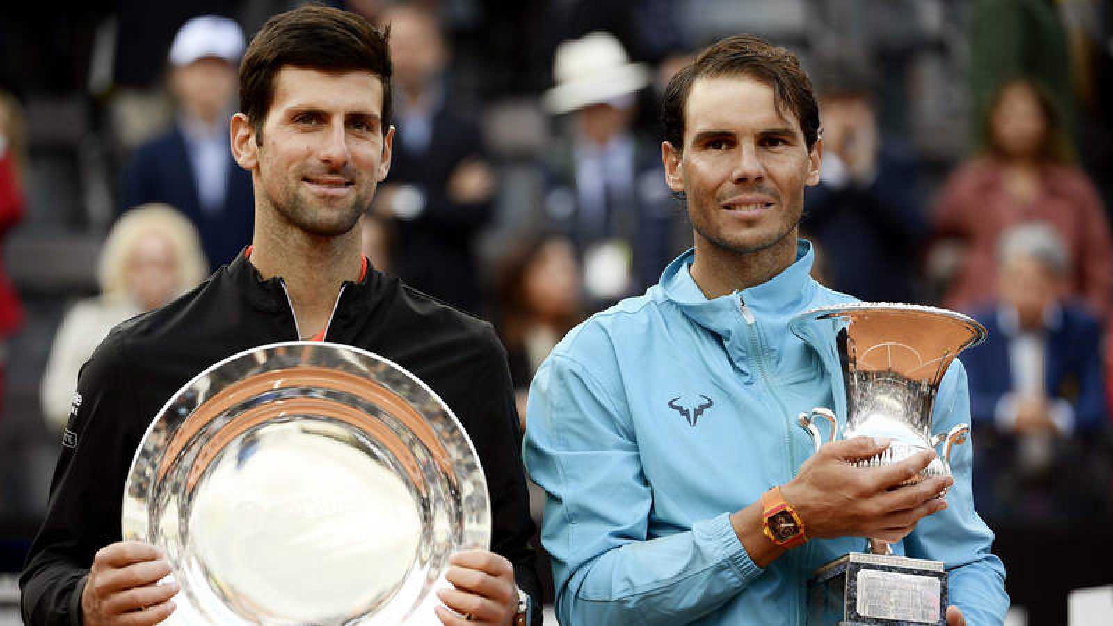 Djokovic y Rafa durante la final de Roma de 2019 / ATP