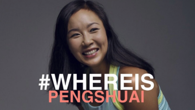 La tenista china Shuai Peng formó parte de una gran campaña de búsqueda / Twitter 