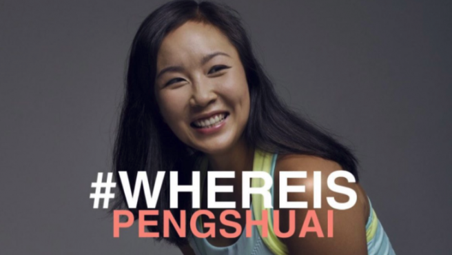 La tenista china Shuai Peng formó parte de una gran campaña de búsqueda / Twitter