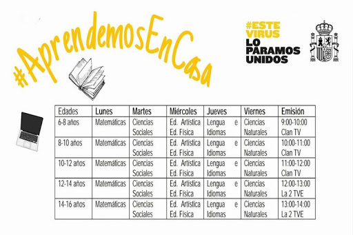 Horarios de #Aprendemosencasa de RTVE / Actualidad21