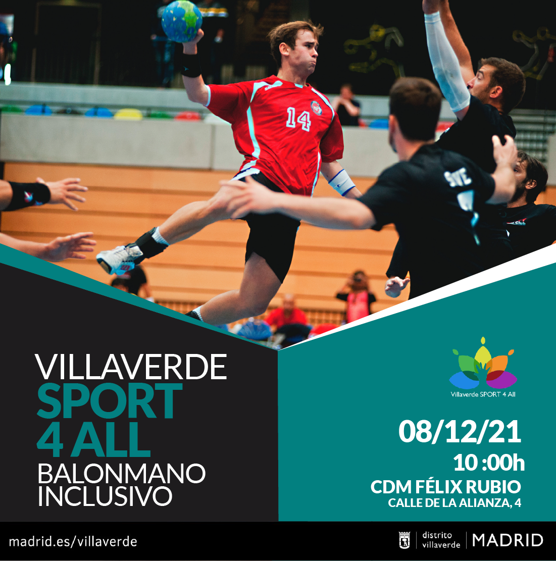 Cartel balonmano inclusivo / Villaverde Sport4All