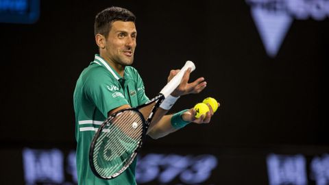 Novak Djokovic durante un partido / Cuatro 