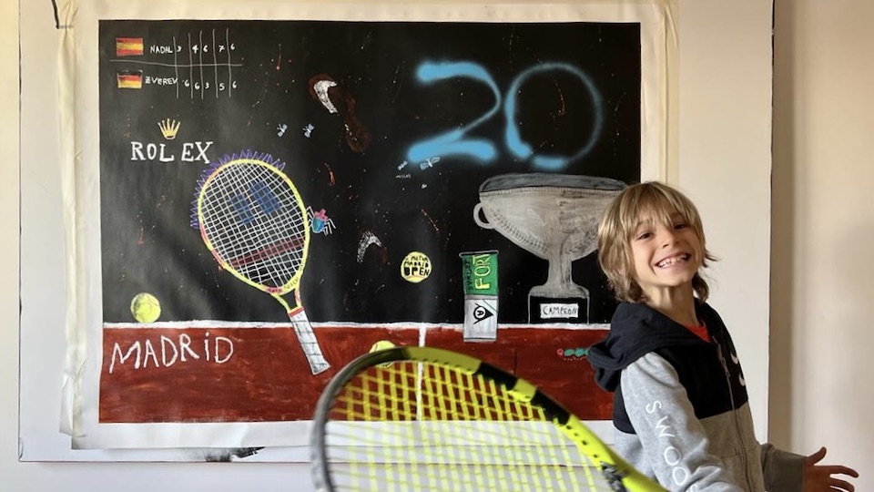 Leonardo es el joven artista del cuadro conmemorativo del XX Mutua Madrid Open / Mutua Madrid Open 