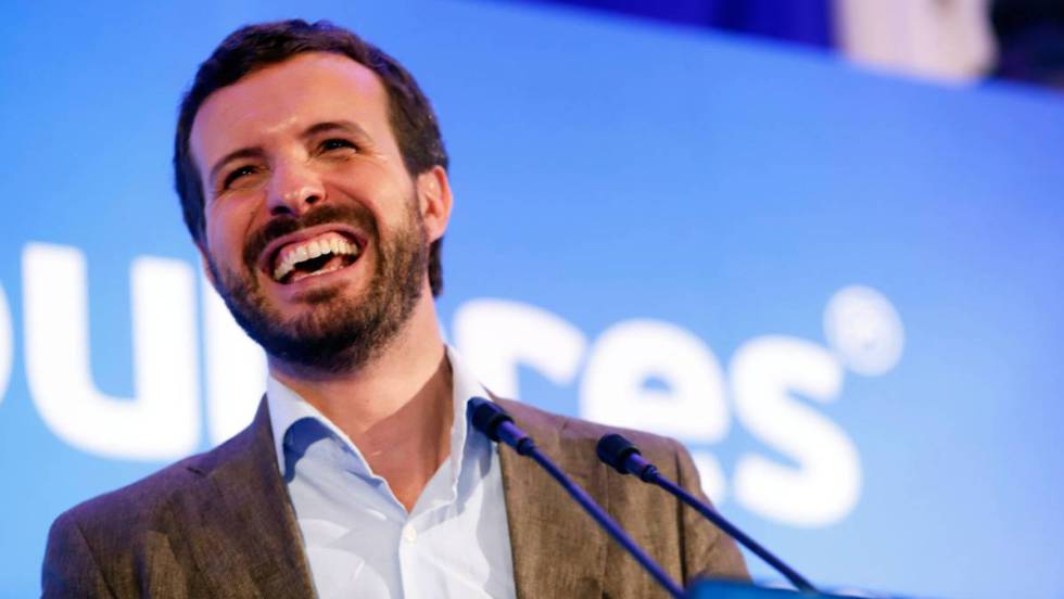 Pablo Casado durante una intervención en la sede / El País