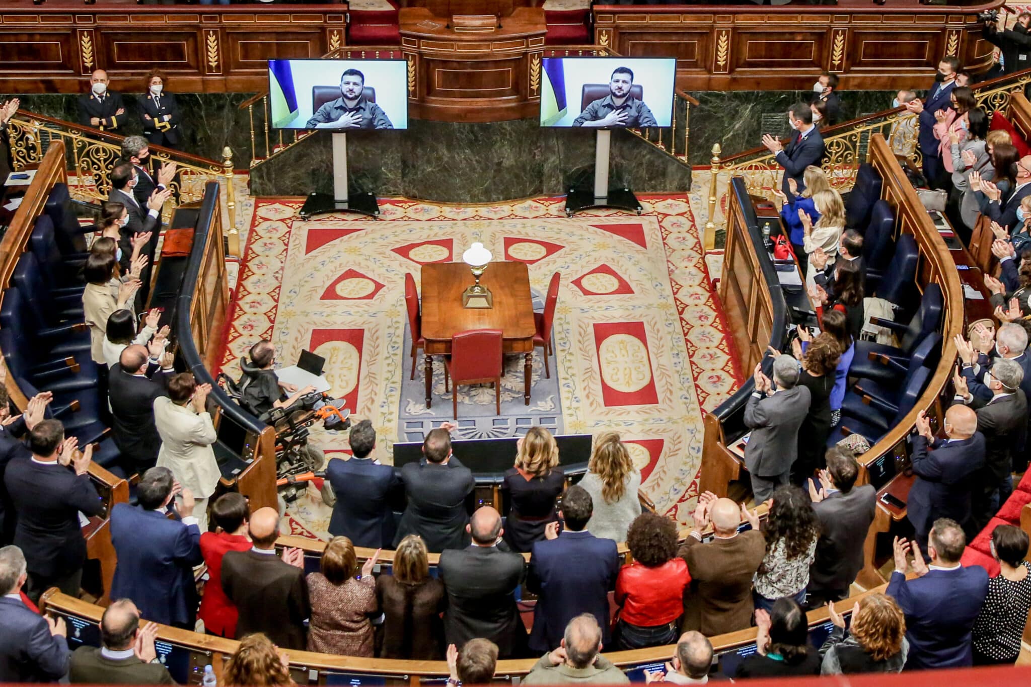 Volodimir Zelenski durante el discurso en el Congreso de los Diputados / Europa Press (R.Rubio)