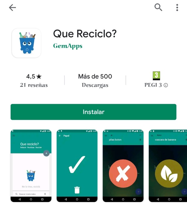 App ¿Qué reciclo?