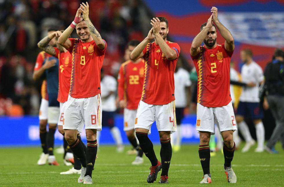 La selección española tras el final del España - Croacia de la primera edición de la UEFA Nations League / El País