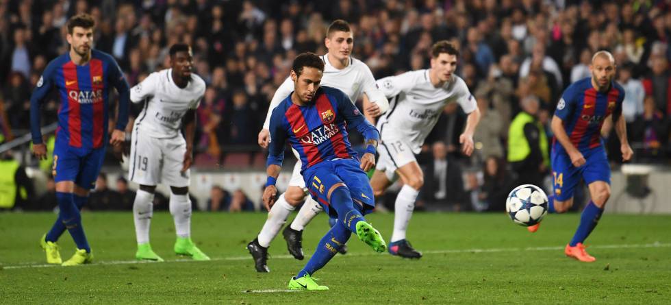 Neymar, durante el Barça - PSG cuando era jugador del Barça / El País