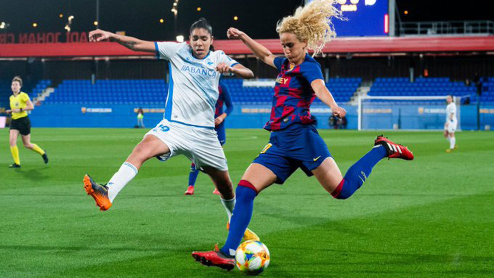 Imagen del Barça - Deportivo en el Estadi Johan Cruyff / MARCA