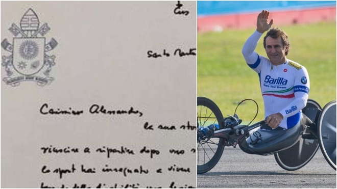 La carta que el Papa envió a Alex Zanardi / MARCA