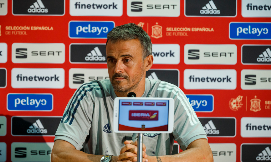  Luis Enrique  durante una rueda de prensa / Sefutbol 