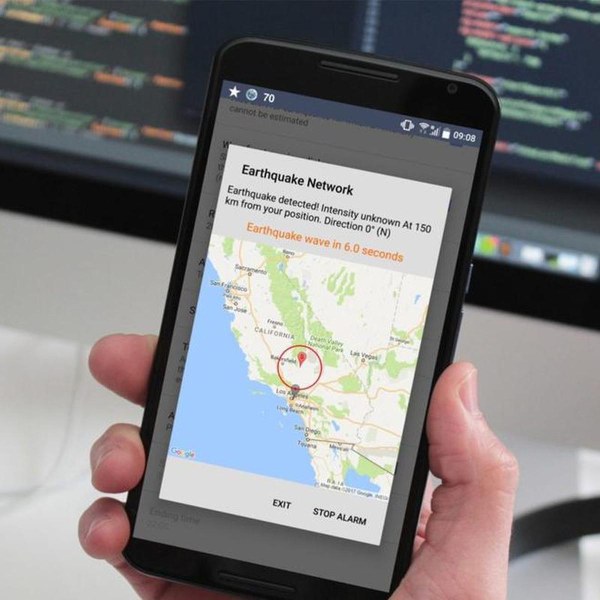 La app estadounidense que alerta de terremotos en el móvil