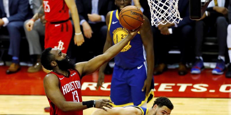 Encuentro NBA Rockets Warriors semifinales