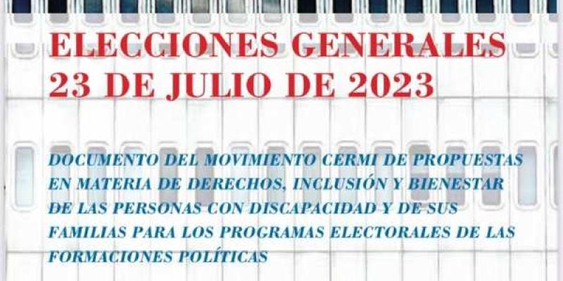 Documento de Cermi para los programas electorales de las formaciones políticas