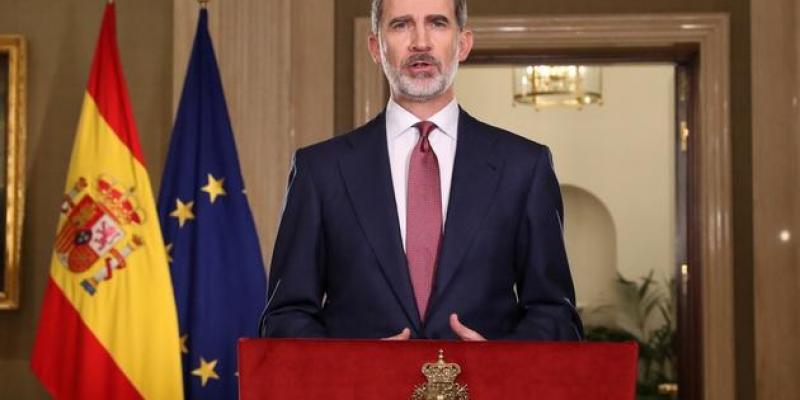 Foto: Casa Real Felipe VI durante el mensaje