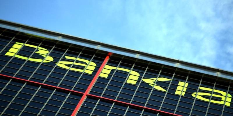 Entrevista con Bankia sobre los ODS Logo de la entidad bancaria Bankia en su sede en una de las torres Kio de Madrid. - Óscar Cañas - Europa Press