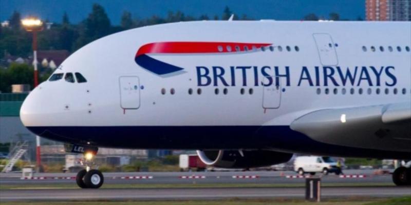 Un avión de British Airways en el Reino Unido.