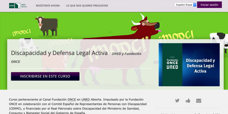 Un total de 562 personas se han inscrito hasta el momento en el curso 'Discapacidad y Defensa Legal Activa'. Un total de 562 personas se han inscrito hasta el momento en el curso 'Discapacidad y Defensa Legal Activa'.