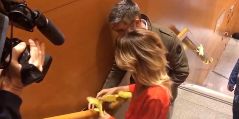 Cayetana Álvarez de Toledo retira lazos amarillos en TV3 Cayetana Lazos Amarillos