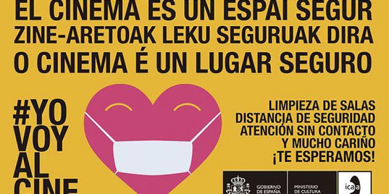 'El cine es un lugar seguro' / Ministerio de Cultura Imagen de la campaña 'El cine es un lugar seguro'