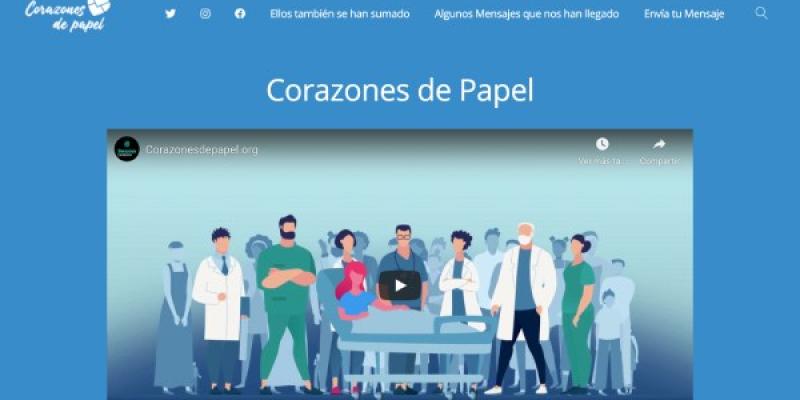 Corazones de papel Corazones de papel llena de fuerzas a las personas aisladas en los hospitales