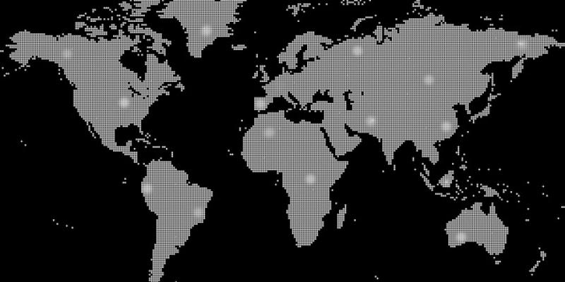 Los diferentes niveles de una enfermedad, como el coronavirus Un mapa del mundo, el cual está lleno de diferentes enfermedades