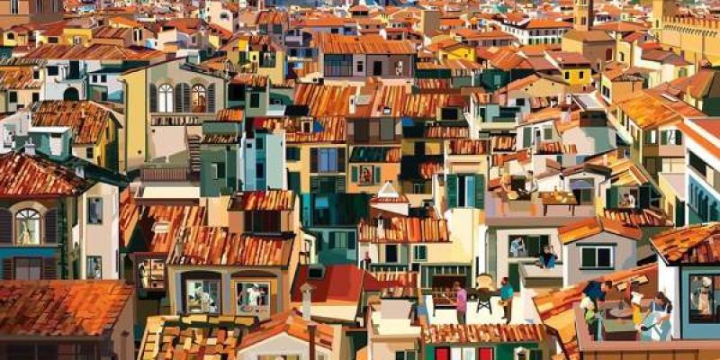 Covid Art Museum Esta ilustración de Pierpaolo Rovero es una de las obras que se encuentran en el perfil de Instagram @covidartmuseum