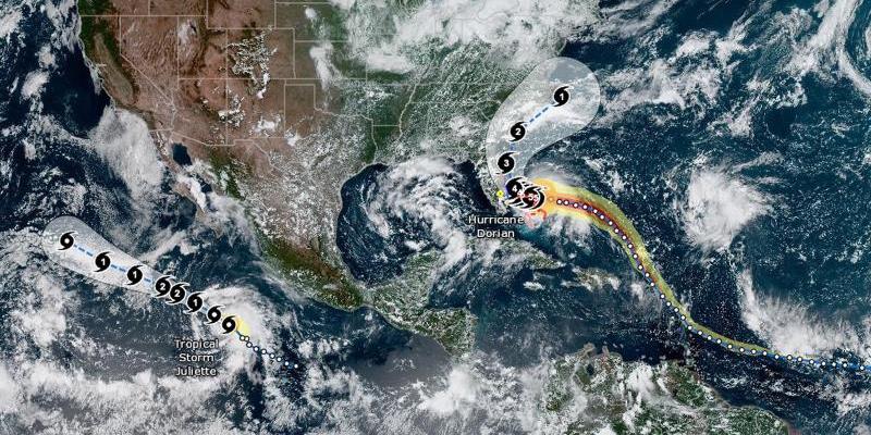 El huracán Dorian, de categoría 5, azota y descarga su furia sobre las Bahamas.
DORIAN