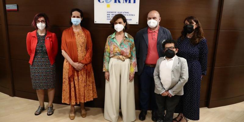 El compromiso del Gobierno con las personas con discapacidad es “verdadero” Carmen Calvo en el CERMI. Foto de Servimedia