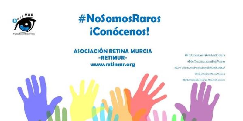 Cartel de la campaña de la Asociación Retimur en el mes de las enfermedades raras 