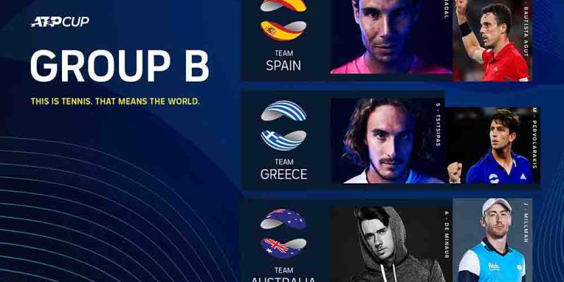 España se enfrentará a Grecia y Australia en la ATP Cup