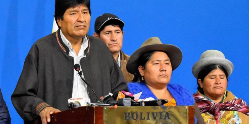 Evo Morales refugiado en Argentina Evo Morales durante una rueda de prensa. Foto de EFE