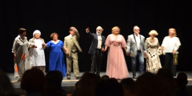 Personas con discapacidad en Almagro. Actores y actrices de la obra 'El avaro', en el Festival de Almagro