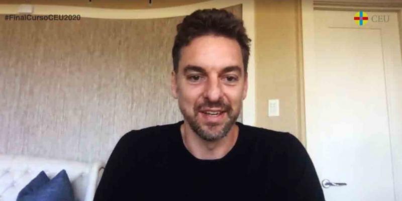Gasol / Universidad CEU San Pablo Gasol durante el acto de CEU ha admitido que quiere disputar los Juegos
