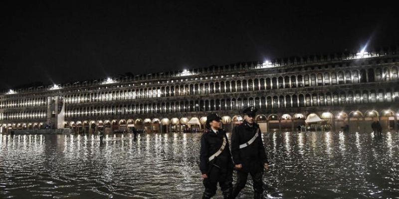 Inundaciones en Venecia Fuente: AFP - Crédito: Marco Bertorello Inundación Venecia
