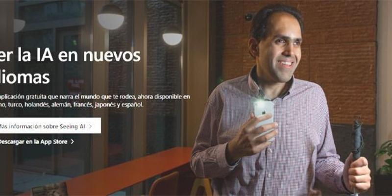 App de Microsoft / Microsoft Logo campaña Seeing IA